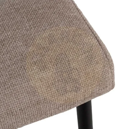 Silla beige tapizada en tejido poliéster con patas de hierro 52.50x55x80cm - Ixia - 612572IX - foto-secundaria-7