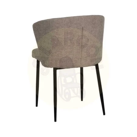 Silla tapizada en tejido taupe con estructura metálica 52.50x55x80cm - Ixia - 612573IX - foto-secundaria-2
