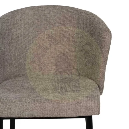 Silla tapizada en tejido taupe con estructura metálica 52.50x55x80cm - Ixia - 612573IX - foto-secundaria-3