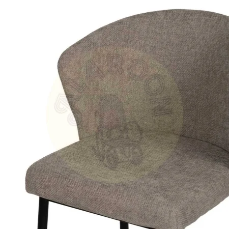 Silla tapizada en tejido taupe con estructura metálica 52.50x55x80cm - Ixia - 612573IX - foto-secundaria-4