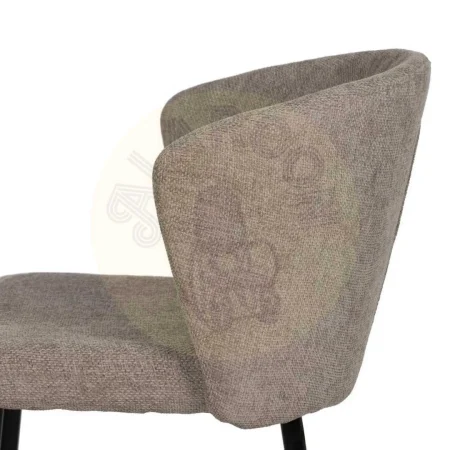 Silla tapizada en tejido taupe con estructura metálica 52.50x55x80cm - Ixia - 612573IX - foto-secundaria-5