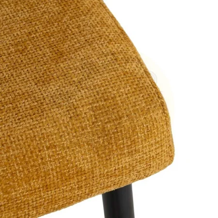 Silla tapizada en poliéster color amarillo con patas de hierro contract 52.50x55x80cm - Ixia - 612574IX - foto-secundaria-7