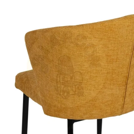 Silla tapizada en poliéster color amarillo con patas de hierro contract 52.50x55x80cm - Ixia - 612574IX - foto-secundaria-8