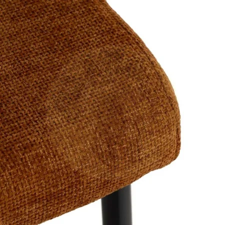 Silla tapizada marrón en tejido poliéster con patas de hierro 52.50x55x80cm - Ixia - 612575IX - foto-secundaria-7