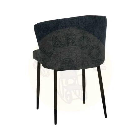 Silla tapizada azul en tejido poliéster con patas de metal estilo contract 52.50x55x80cm - Ixia - 612576IX - foto-secundaria-2