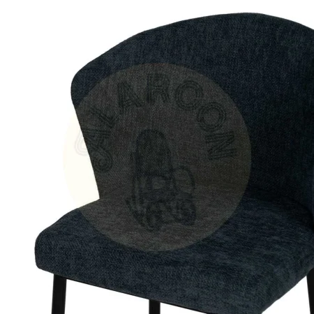 Silla tapizada azul en tejido poliéster con patas de metal estilo contract 52.50x55x80cm - Ixia - 612576IX - foto-secundaria-4