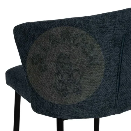 Silla tapizada azul en tejido poliéster con patas de metal estilo contract 52.50x55x80cm - Ixia - 612576IX - foto-secundaria-8