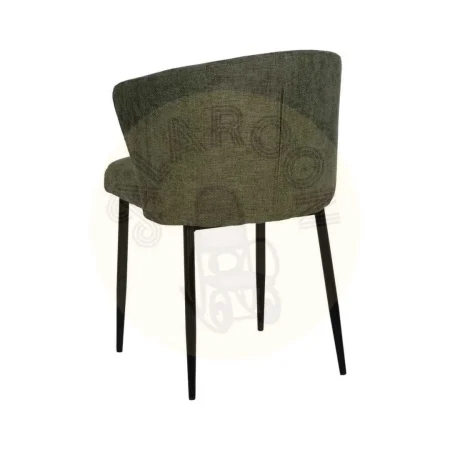 Silla tapizada en tejido verde con estructura metálica contract 52.50x55x80cm - Ixia - 612577IX - foto-secundaria-2