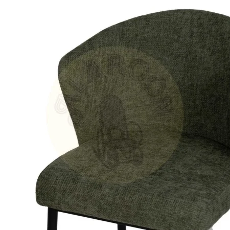 Silla tapizada en tejido verde con estructura metálica contract 52.50x55x80cm - Ixia - 612577IX - foto-secundaria-4