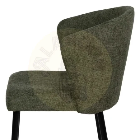 Silla tapizada en tejido verde con estructura metálica contract 52.50x55x80cm - Ixia - 612577IX - foto-secundaria-5