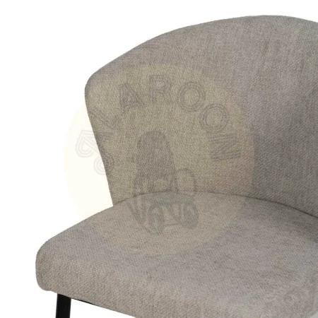 Silla gris tapizada en poliéster con patas de hierro 52.50x55x80cm - Ixia - 612578IX - foto-secundaria-4