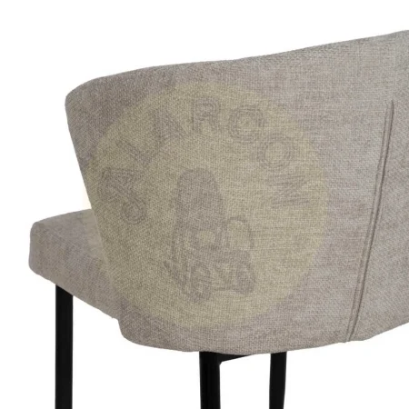 Silla gris tapizada en poliéster con patas de hierro 52.50x55x80cm - Ixia - 612578IX - foto-secundaria-8