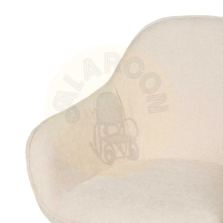 Silla blanca tapizada en poliéster con estructura metálica 61x59.50x83cm - Ixia - 612579IX - foto-secundaria-4