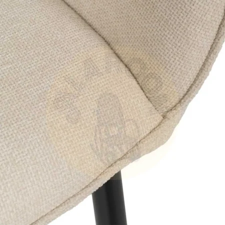 Silla blanca tapizada en poliéster con estructura metálica 61x59.50x83cm - Ixia - 612579IX - foto-secundaria-6