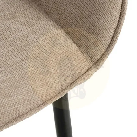 Silla beige tapizada en poliéster estilo contract con patas de hierro 61x59.50x83cm - Ixia - 612580IX - foto-secundaria-6