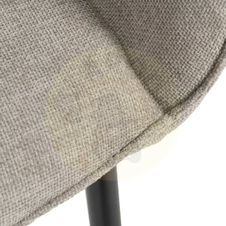 Silla tapizada gris en tejido poliéster con patas de hierro para contract 61x59.50x83cm - Ixia - 612586IX - foto-secundaria-6