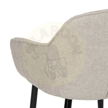 Silla tapizada gris en tejido poliéster con patas de hierro para contract 61x59.50x83cm - Ixia - 612586IX - foto-secundaria-7