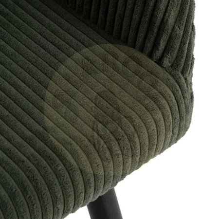 Silla verde tapizada en pana poliéster con patas de hierro estilo contract 57x43x83cm - Ixia - 612588IX - foto-secundaria-6