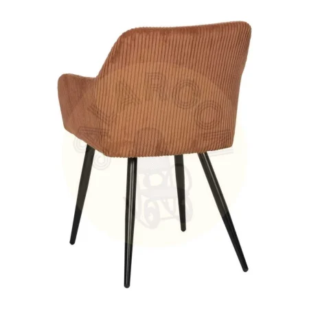 Silla terracota en tejido pana con patas de hierro apta para contract 57x43x83cm - Ixia - 612589IX - foto-secundaria-2