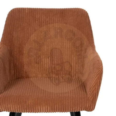 Silla terracota en tejido pana con patas de hierro apta para contract 57x43x83cm - Ixia - 612589IX - foto-secundaria-3