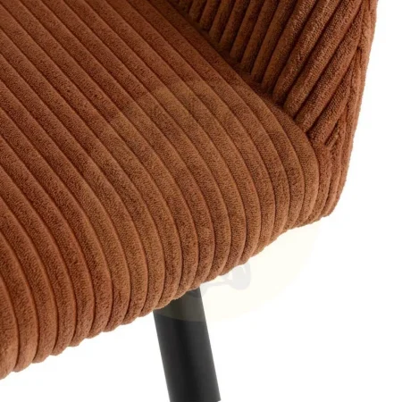 Silla terracota en tejido pana con patas de hierro apta para contract 57x43x83cm - Ixia - 612589IX - foto-secundaria-6