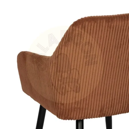 Silla terracota en tejido pana con patas de hierro apta para contract 57x43x83cm - Ixia - 612589IX - foto-secundaria-7