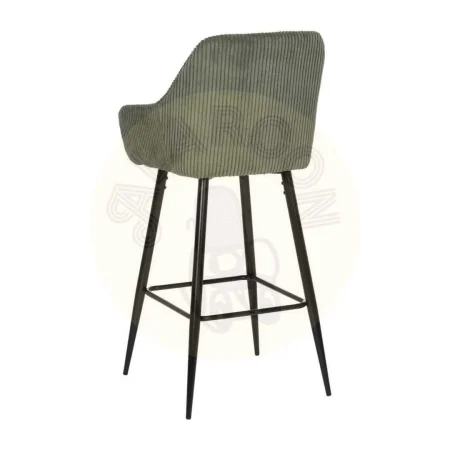 Taburete alto tapizado verde pana patas de hierro 54x41.50x109cm - Ixia - 612591IX - foto-secundaria-2
