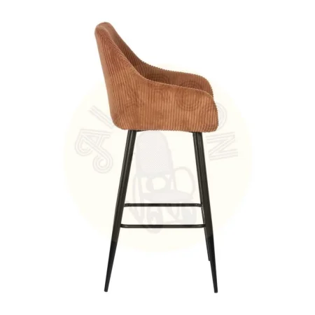 Taburete terracota tapizado en pana con patas de hierro 54x41.50x109cm - Ixia - 612592IX - foto-secundaria-1