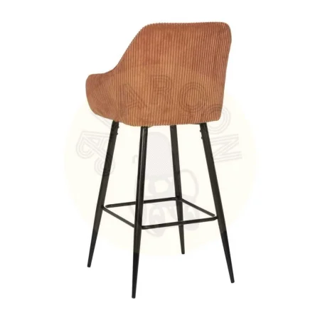 Taburete terracota tapizado en pana con patas de hierro 54x41.50x109cm - Ixia - 612592IX - foto-secundaria-2