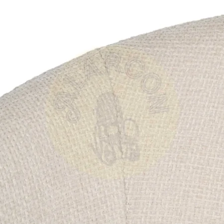 Silla blanca tapizada en poliéster con patas de hierro 60x57x79cm - Ixia - 612593IX - foto-secundaria-5