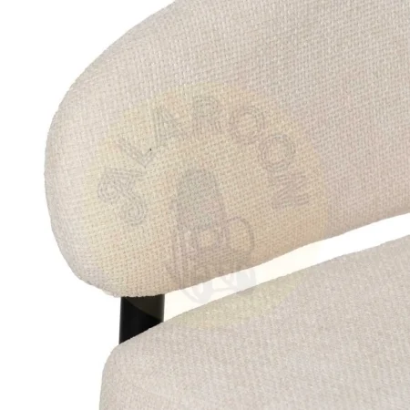 Silla blanca tapizada en poliéster con patas de hierro 60x57x79cm - Ixia - 612593IX - foto-secundaria-6