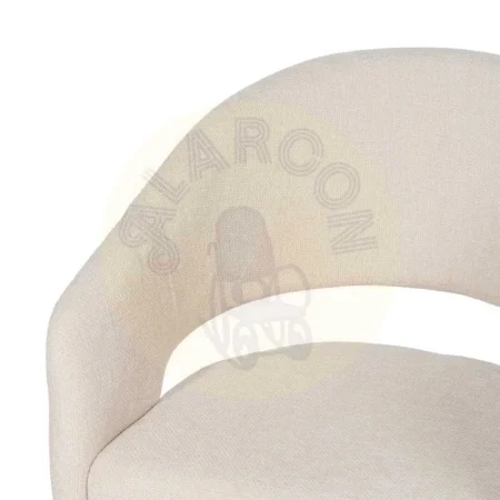 Silla blanca tapizada en tejido poliéster con patas de metal estilo contract y relleno de espuma 28kg/m3 57x56x81cm - Ixia - 612597IX - foto-secundaria-4