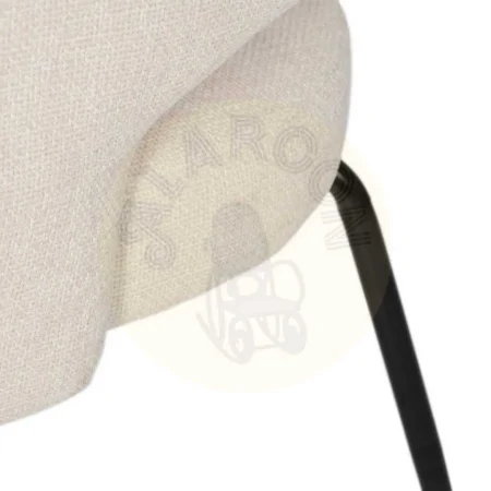Silla blanca tapizada en tejido poliéster con patas de metal estilo contract y relleno de espuma 28kg/m3 57x56x81cm - Ixia - 612597IX - foto-secundaria-8