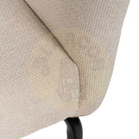 Silla blanca tapizada en tejido poliéster con patas de metal estilo contract y relleno de espuma 28kg/m3 57x56x81cm - Ixia - 612597IX - foto-secundaria-9