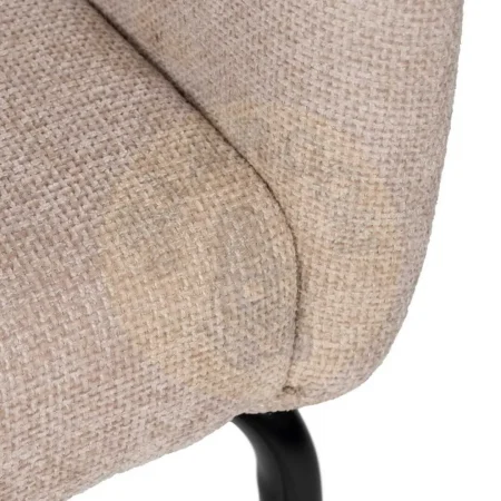 Silla tapizada beige en tejido poliéster con patas de hierro 57x56x81cm - Ixia - 612598IX - foto-secundaria-9
