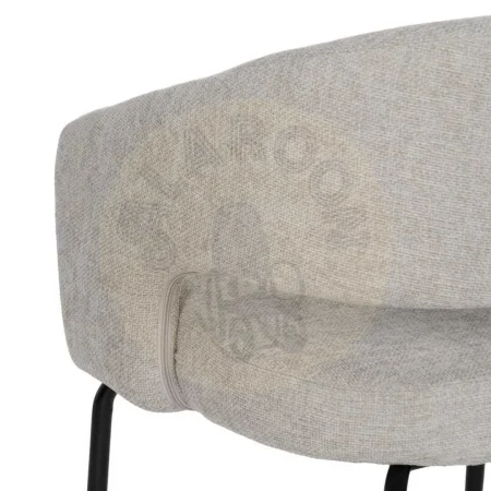 Silla tapizada gris en tejido con patas de hierro estilo contract 57x56x81cm - Ixia - 612599IX - foto-secundaria-10