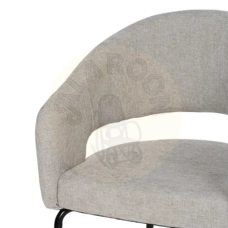 Silla tapizada gris en tejido con patas de hierro estilo contract 57x56x81cm - Ixia - 612599IX - foto-secundaria-4