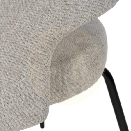 Silla tapizada gris en tejido con patas de hierro estilo contract 57x56x81cm - Ixia - 612599IX - foto-secundaria-8