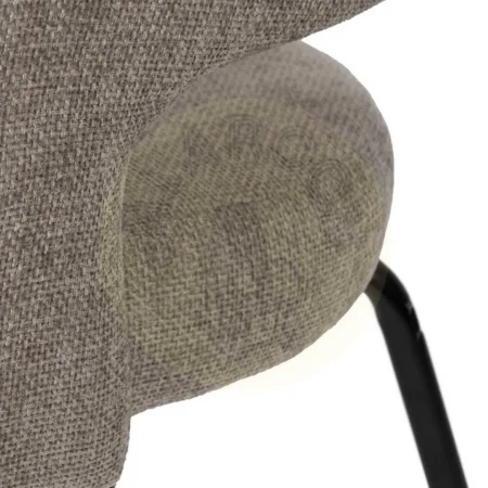 Silla tapizada taupe en tejido poliéster con patas de hierro 57x56x81cm - Ixia - 612600IX - foto-secundaria-8