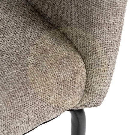 Silla tapizada taupe en tejido poliéster con patas de hierro 57x56x81cm - Ixia - 612600IX - foto-secundaria-9