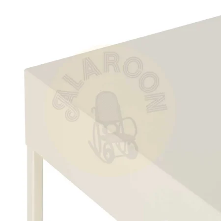 Mesita crema de acero con cajón y tirador dorado acabado brillo 43x41x50cm - Ixia - 612601IX - foto-secundaria-2