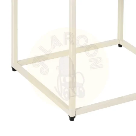 Mesita crema de acero con cajón y tirador dorado acabado brillo 43x41x50cm - Ixia - 612601IX - foto-secundaria-6
