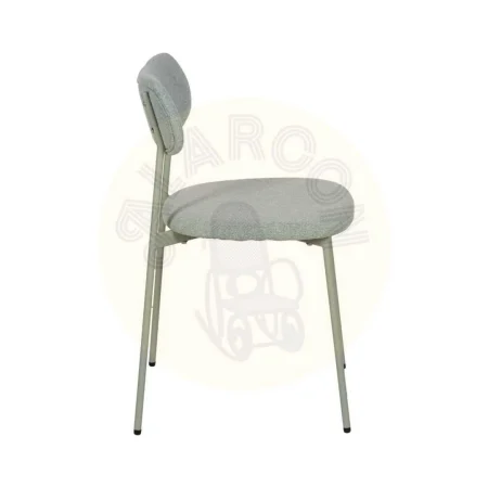Silla verde apilable tejido 100% poliéster y estructura metálica 49x47x76cm - Ixia - 612606IX - foto-secundaria-1