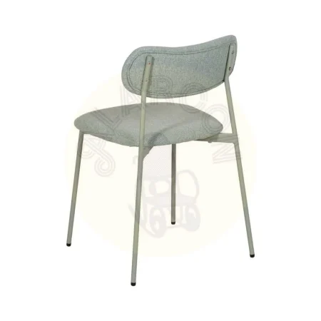 Silla verde apilable tejido 100% poliéster y estructura metálica 49x47x76cm - Ixia - 612606IX - foto-secundaria-2