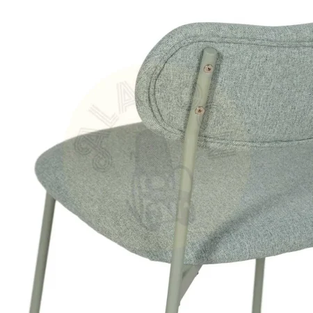 Silla verde apilable tejido 100% poliéster y estructura metálica 49x47x76cm - Ixia - 612606IX - foto-secundaria-8