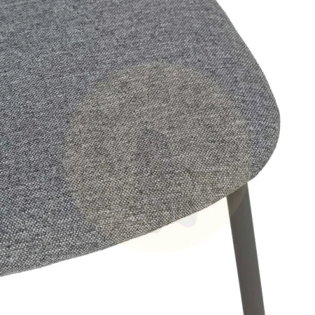 Silla apilable tapizada en tejido gris con estructura metálica 49x47x76cm - Ixia - 612607IX - foto-secundaria-5