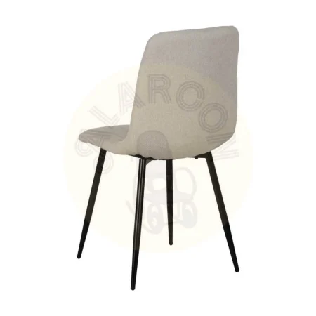 Silla tapizada crema en tejido con estructura metálica 44x51x88cm - Ixia - 612612IX - foto-secundaria-2