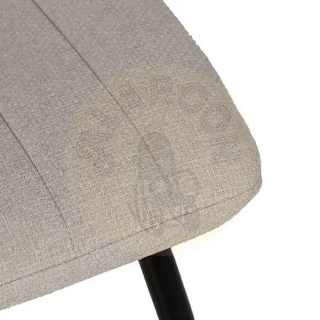 Silla tapizada crema en tejido con estructura metálica 44x51x88cm - Ixia - 612612IX - foto-secundaria-6