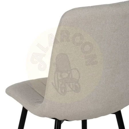 Silla tapizada crema en tejido con estructura metálica 44x51x88cm - Ixia - 612612IX - foto-secundaria-8
