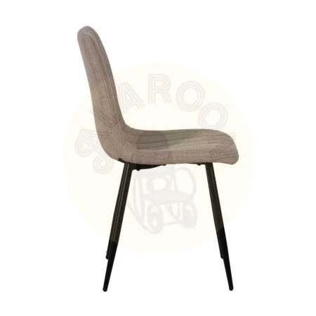 Silla beige en tejido con estructura metálica para salón 44x51x88cm - Ixia - 612613IX - foto-secundaria-1